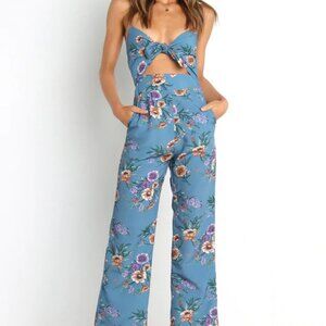 Petal & Pup Blue Floral Jumpsuit